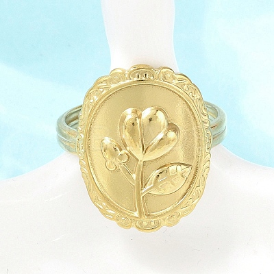 304 Stainless Steel Cuff Open Rings for Women LS-RJEW-A102-05G-1