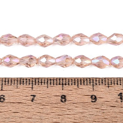 Transparent Electroplate Glass Beads Strands EGLA-N013-T4mm-B29-1