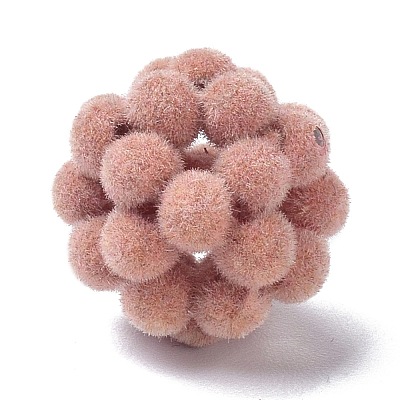 Flocky Resin Woven Beads RESI-F025-01A-1