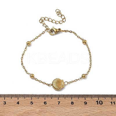 Marine Life Theme 304 Stainless Steel Link Bracelets BJEW-F534-02G-1