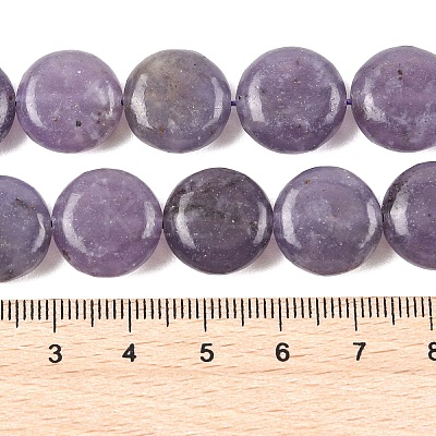 Natural Lepidolite/Purple Mica Stone Beads Strands G-L648-B09-15mm-1