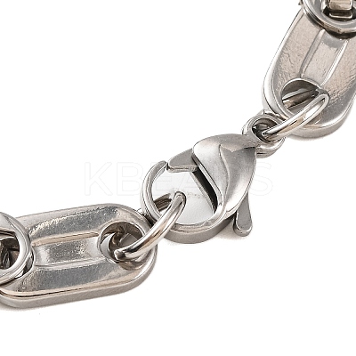 201 Stainless Steel Oval Link Chain Bracelets BJEW-B078-122GP-1