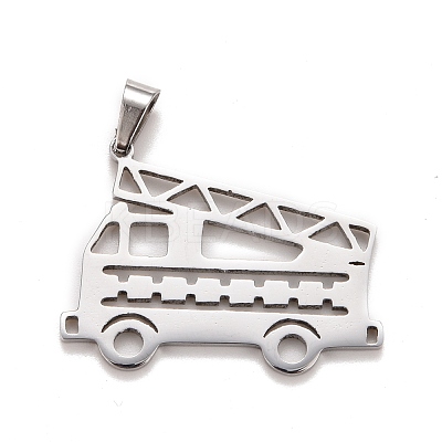 Non-Tarnish 304 Stainless Steel Pendants with 201 Stainless Steel Clasp STAS-A058-01P-1