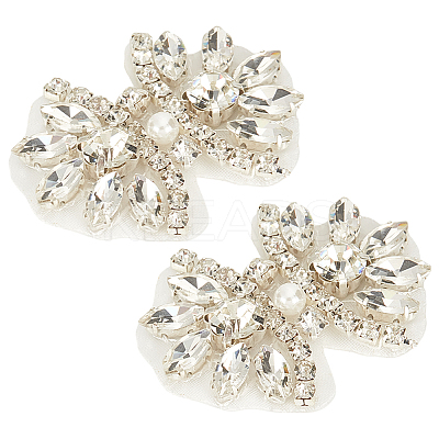 4Pcs Alloy Rhinestone Shoe Decorations DIY-MA0006-63P-1