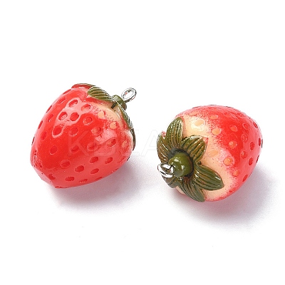 Opaque Resin Pendants RESI-YW0001-28-1