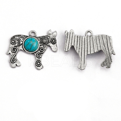 Synthetic Turquoise Pendants PW-WG18236-14-1