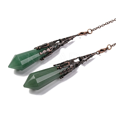 Natural Green Aventurine Pointed Dowsing Pendulum Big Pendants G-H285-06R-A17-1