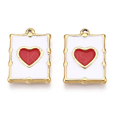 PVD Vacuum Plating 201 Stainless Steel Enamel Pendants STAS-J401-VC1034-1