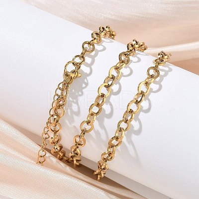304 Stainless Steel Rolo Chain Necklaces NJEW-Z102-01G-1