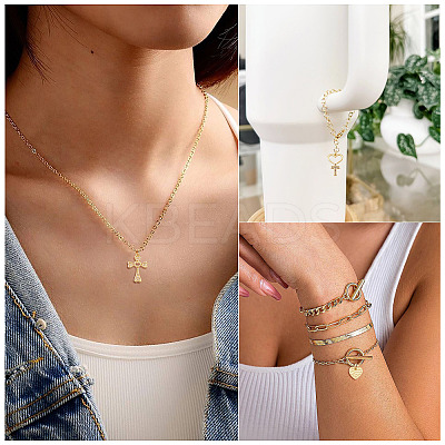 6Pcs 6 Styles Brass Micro Pave Cubic Zirconia Pendants KK-TA0002-36-1