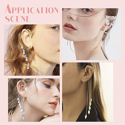 30Pcs 3 Colors Alloy Ear Cuff Findings FIND-SC0003-95-1