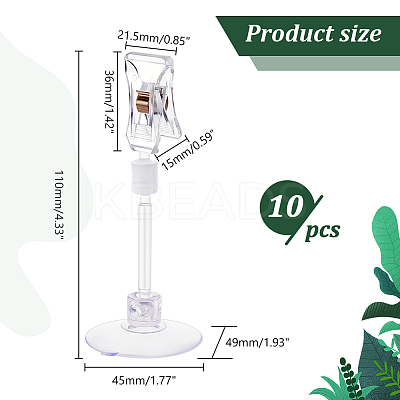 Plastic Product Exhibition Clips with Sucker DIY-WH0430-389-1