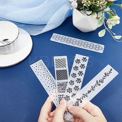 5Pcs 5 Styles Plastic Embossing Folders DIY-CP0009-03-1