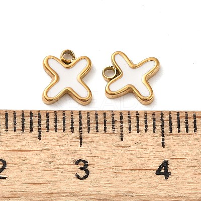304 Stainless Steel Enamel Charms STAS-L022-292G-X-1