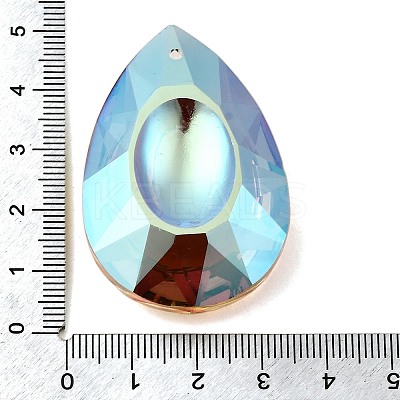 Electroplated Glass Pendants GLAA-G122-07C-1