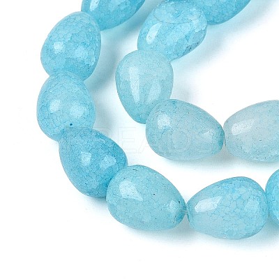 Baking Paint Crackle Glass Beads Strands DGLA-N019-03A-02-1