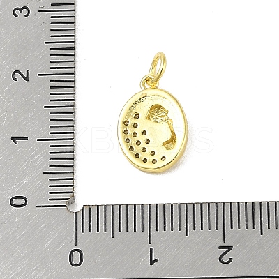 Brass Micro Pave Cubic Zirconia Pendants KK-E111-30G-1