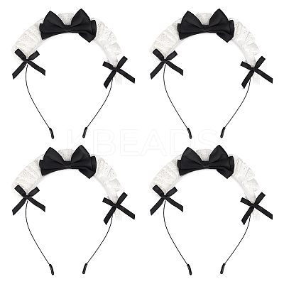 Cloth Bowknot Hair Bands for Women Girl OHAR-WH0029-12A-1