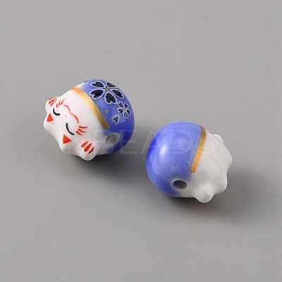 Handmade Porcelain Beads PORC-WH0016-02C-1