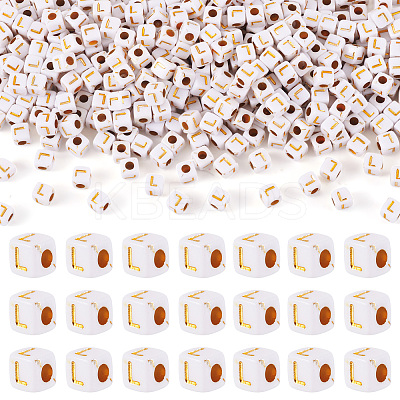 Opaque Acrylic Beads MACR-TAG0001-07L-1