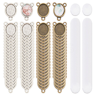 80Pcs Zinc Alloy Connector Cabochon Settings FIND-CA0011-28-1