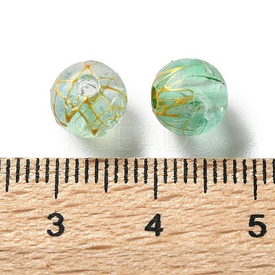 Transparent Crackle Acrylic Beads DACR-D300-01E-8mm-1