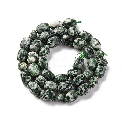 Natural Green Spot Jasper Beads Strands LS-G-G146-A26-01-1
