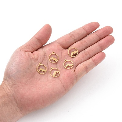 201 Stainless Steel Laser Cut Pendants X-STAS-S105-T901-2G-1