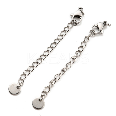 Tarnish Resistant 304 Stainless Steel Curb Chain Extender STAS-G310-04P-1