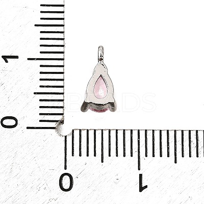 Brass Micro Pave Cubic Zirconia Pendants KK-D356-08C-P-1