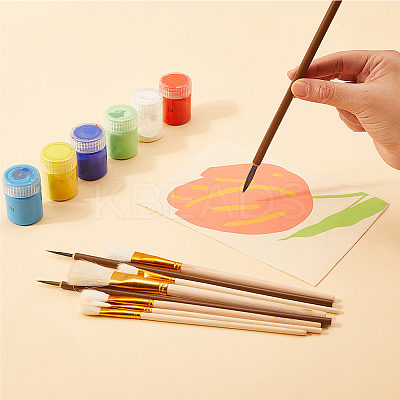 9pcs 9 styles Wooden Paint Brush DIY-DJ0001-58-1
