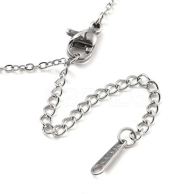 Heart 304 Stainless Steel Micro Pave Cubic Zirconia Pendant Necklaces for Women LS-NJEW-D288-05P-1