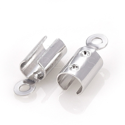 Brass Folding Crimp Ends KK-F777-01P-1