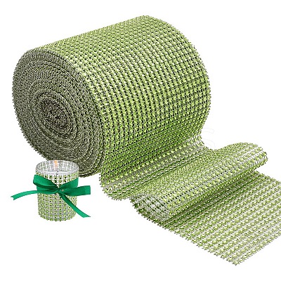 Plastic Mesh Rhinestone Trimming DIY-BC0001-03D-1