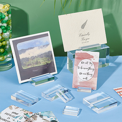 20Pcs 3 Style Transparent Acrylic Bases FIND-PH0007-03-1