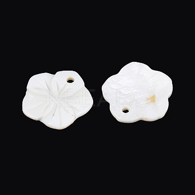 Natural Freshwater Shell Carved Pendants SHEL-N038-13-1