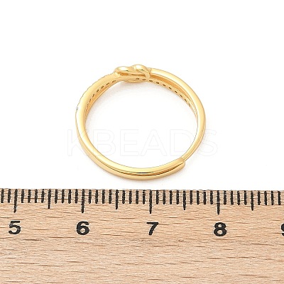 925 Sterling Silver Micro Pave Clear Cubic Zirconia Adjustable Finger Rings for Women RJEW-G351-01G-1