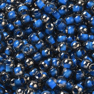 Transparent Inside Colours Glass Seed Beads SEED-H002-A-C215-1