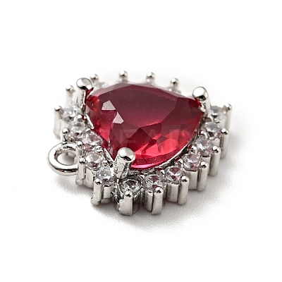Brass Micro Pave Cubic Zirconia Charms KK-G414-13P-1