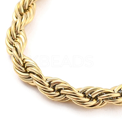 304 Stainless Steel Twisted Bracelet Makings STAS-P333-20G-1