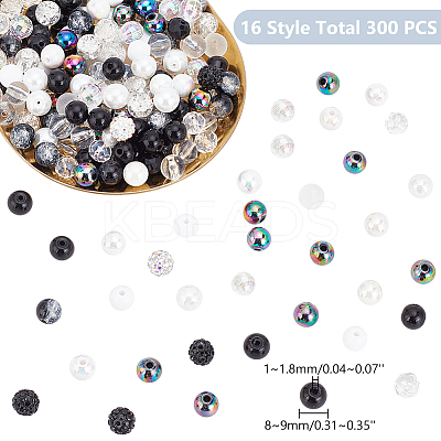 DIY Round Beads Jewelry Making Finding Kit DIY-WR0003-85C-1
