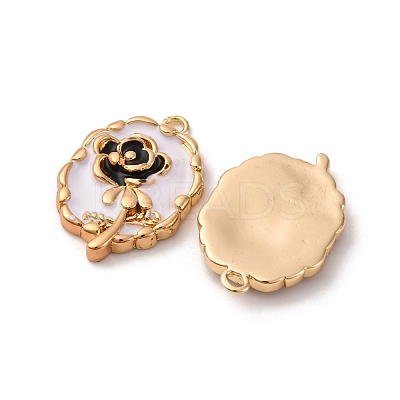 Brass Enamel Pendants KK-Z112-18G-02-1