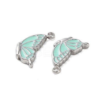 304 Stainless Steel with Enamel Charms STAS-L022-400P-01-1
