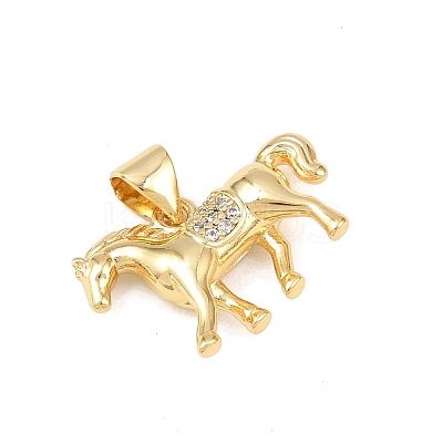 Brass Micro Pave Cubic Zirconia Pendants KK-G544-12G-1