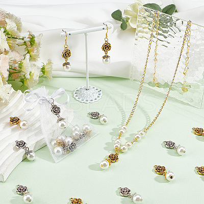 32Pcs 2 Colors Tibetan Style Alloy Pendants FIND-PH0008-38-1