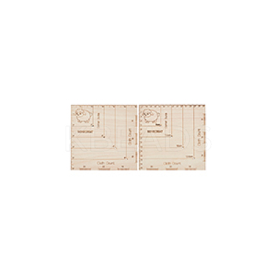 2Pc Square Wooden Crochet and Knitting Gauge DIY-BC0014-02-1