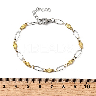 304 Stainless Steel Link Bracelets BJEW-A044-03A-GP-1