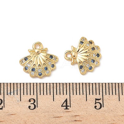 Brass Micro Pave Cubic Zirconia Charms X-KK-C099-01J-G-1