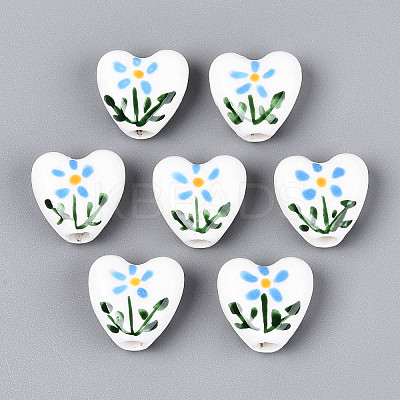 Handmade Porcelain Ceramic Beads PORC-T134-28C-1