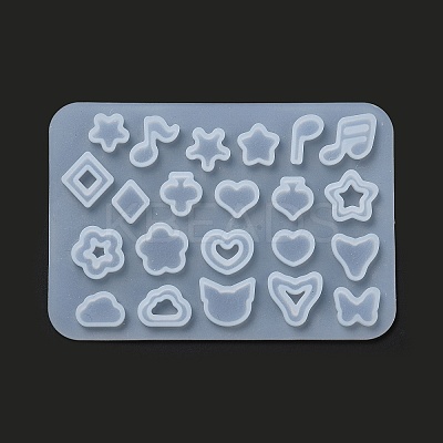 DIY Star/Heart/Flower/Music Note Shaker Filler Silicone Quicksand Molds X-DIY-G079-03B-1